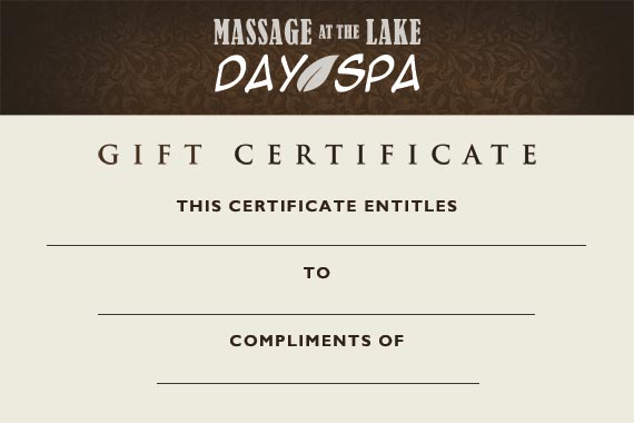 Massage at the Lake Gift Certificate